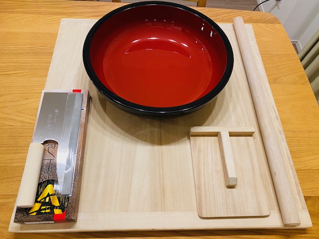 楽天で購入したそば打ちセット
