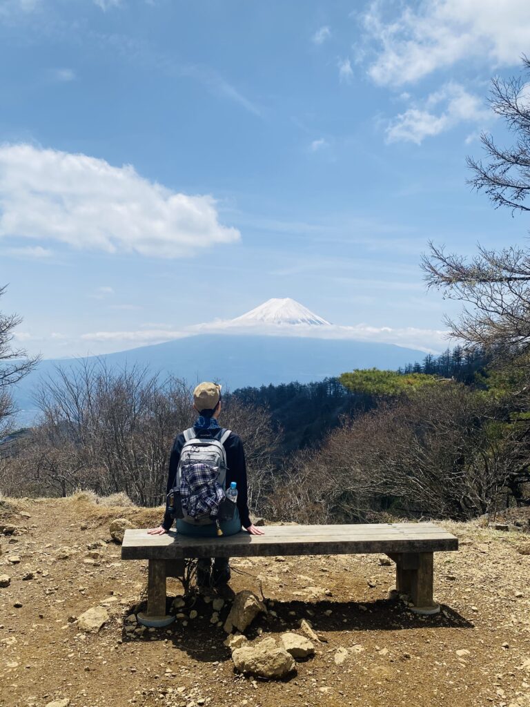 三ツ峠山の展望スポットからの富士山の絶景