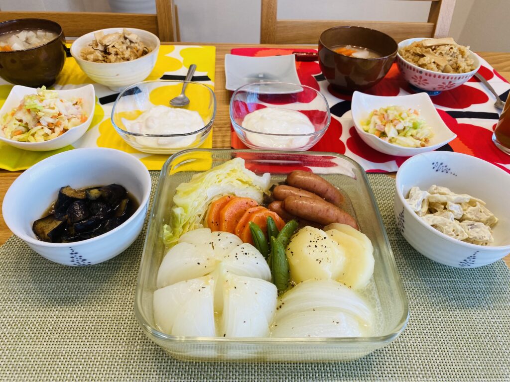 千本松の発酵バターを使用した、時短レシピの食卓の様子