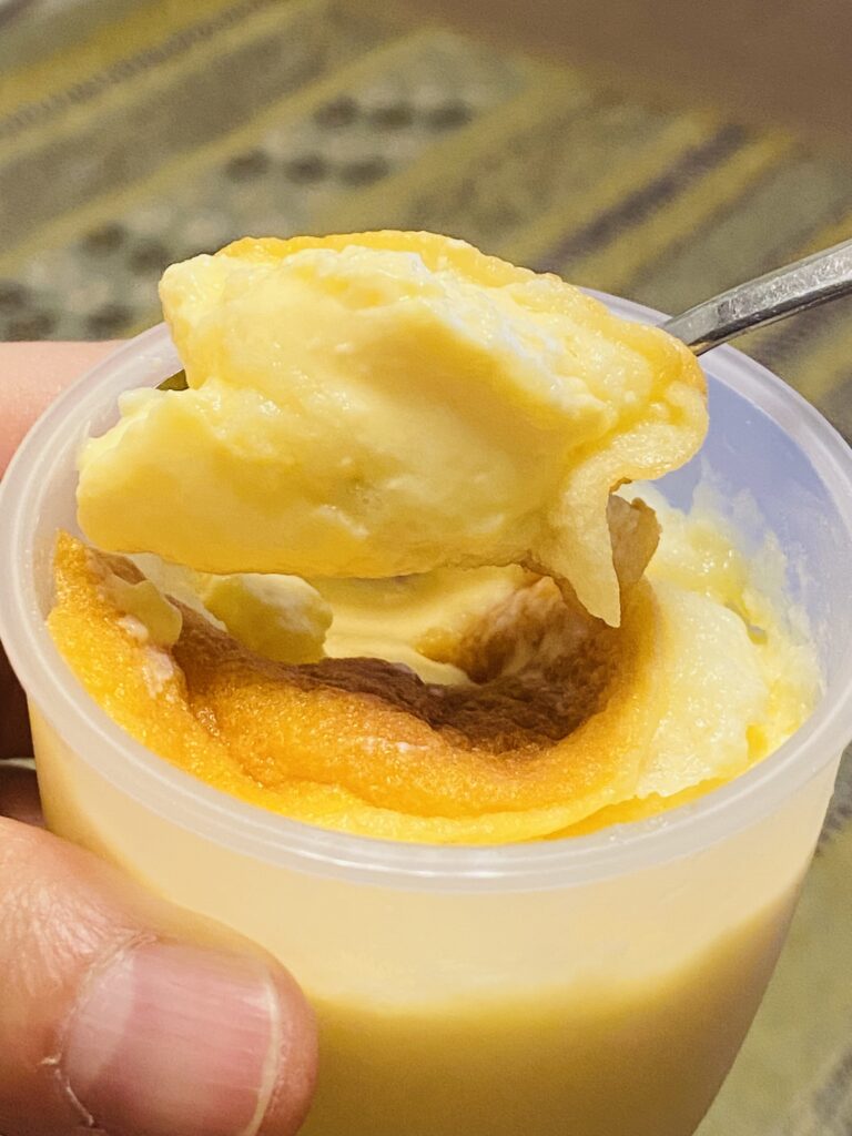 ながおか花火館で購入した、おっととと！あきらです。のプリン