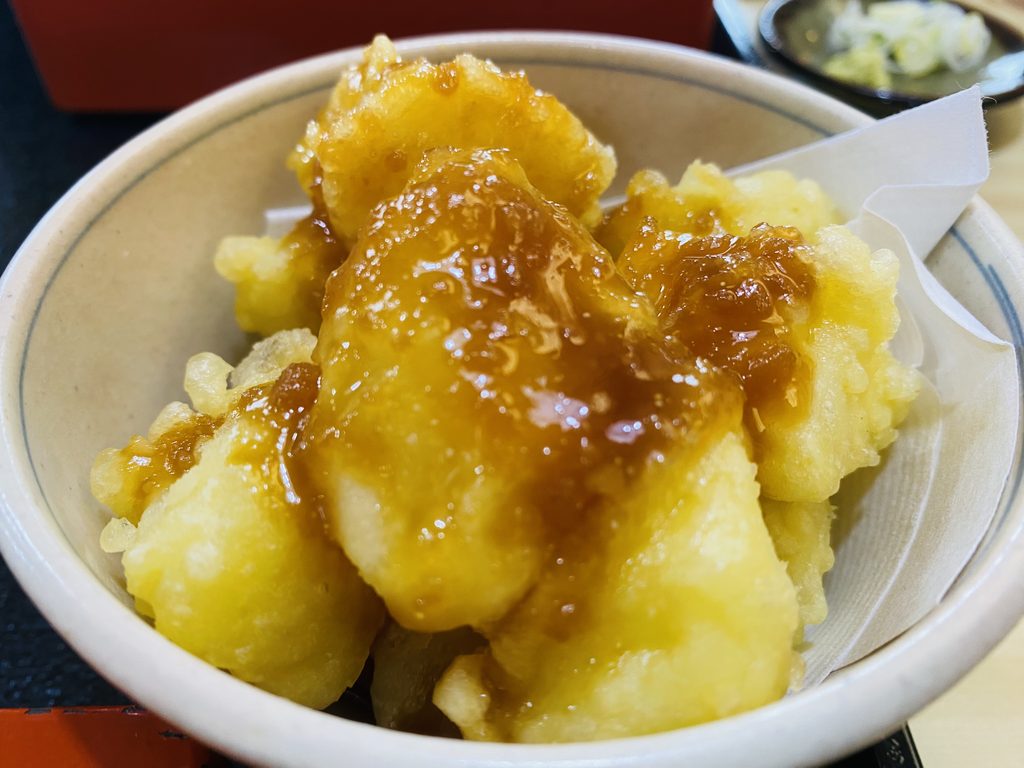 元祖くるみ蕎麦の名店「やなぎや」さんの味噌ポテト