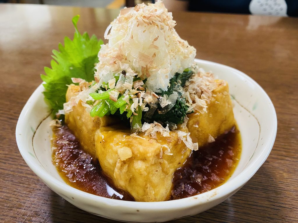 秩父のくるみ蕎麦の名店「そば福」さんの揚げ出し豆腐