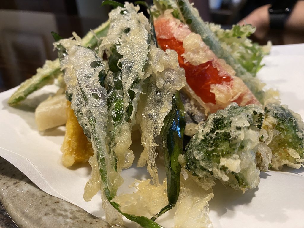 うずら屋さんの「野菜天ぷら」アップ